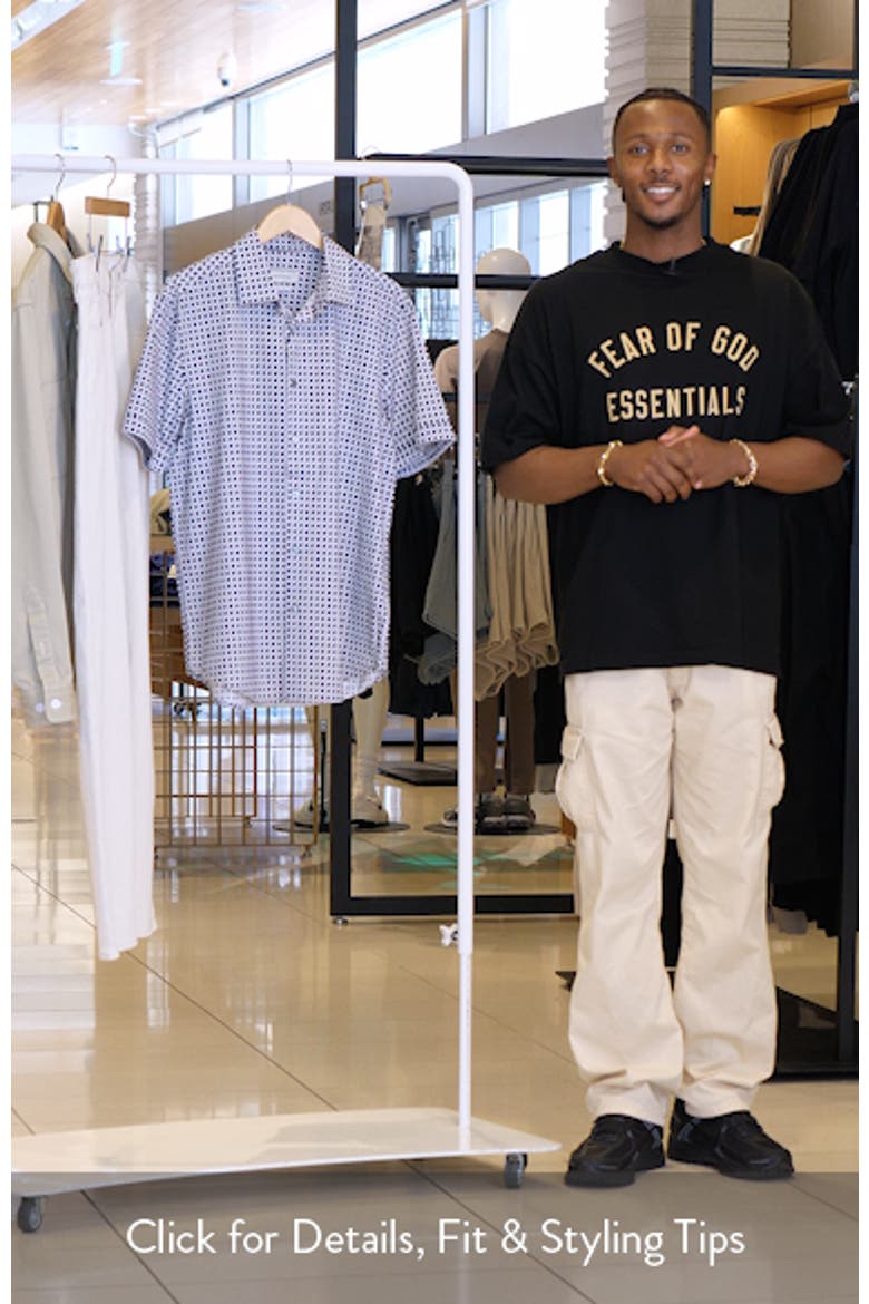 Miles OoohCotton® Geometric Print Short Sleeve Button-Up Shirt video