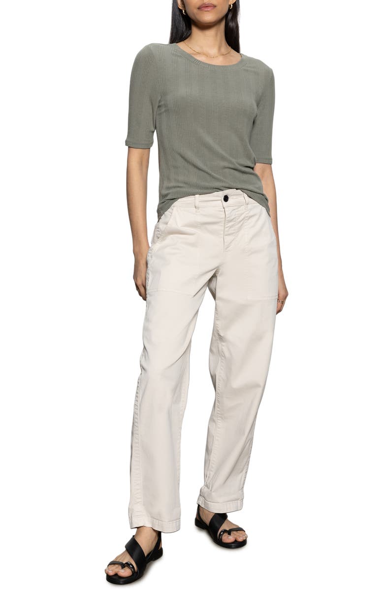 Sanctuary Cruiser Stretch Cotton Barrel Chinos, Alternate, color, Light Oat