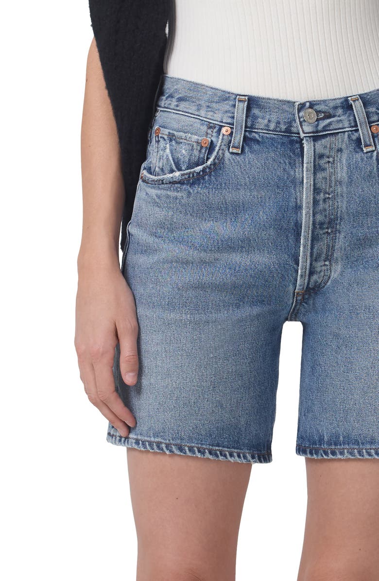 Citizens of Humanity Camilla High Waist Mid Thigh Organic Cotton Denim Shorts, Alternate, color, 