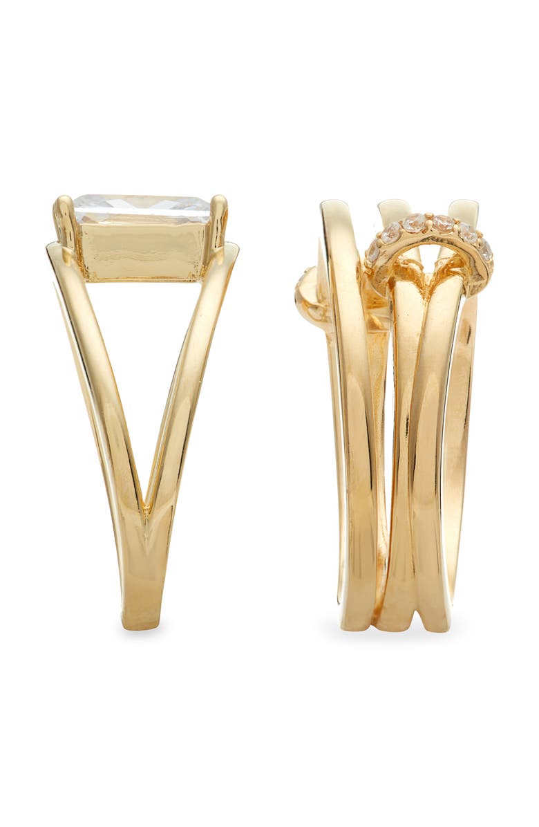 Nordstrom Frozen Spiral CZ 2-Piece Ring Set, Alternate, color, 