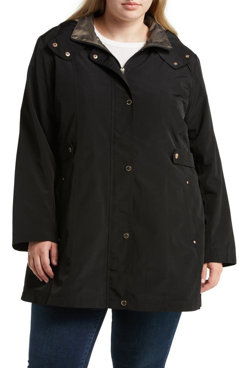 Water Resistant Rain Jacket, Alternate, color, BLACK