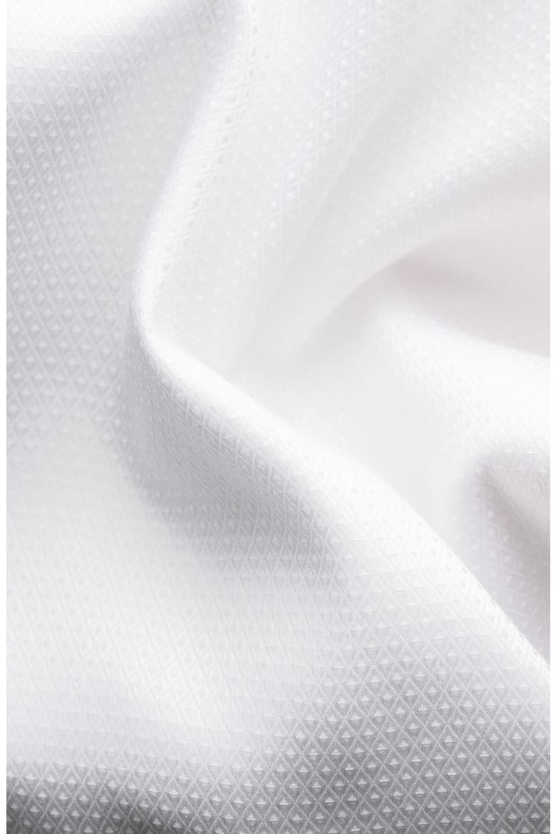 Slim Fit Diamond Weave Tuxedo Shirt, Alternate, color, WHITE
