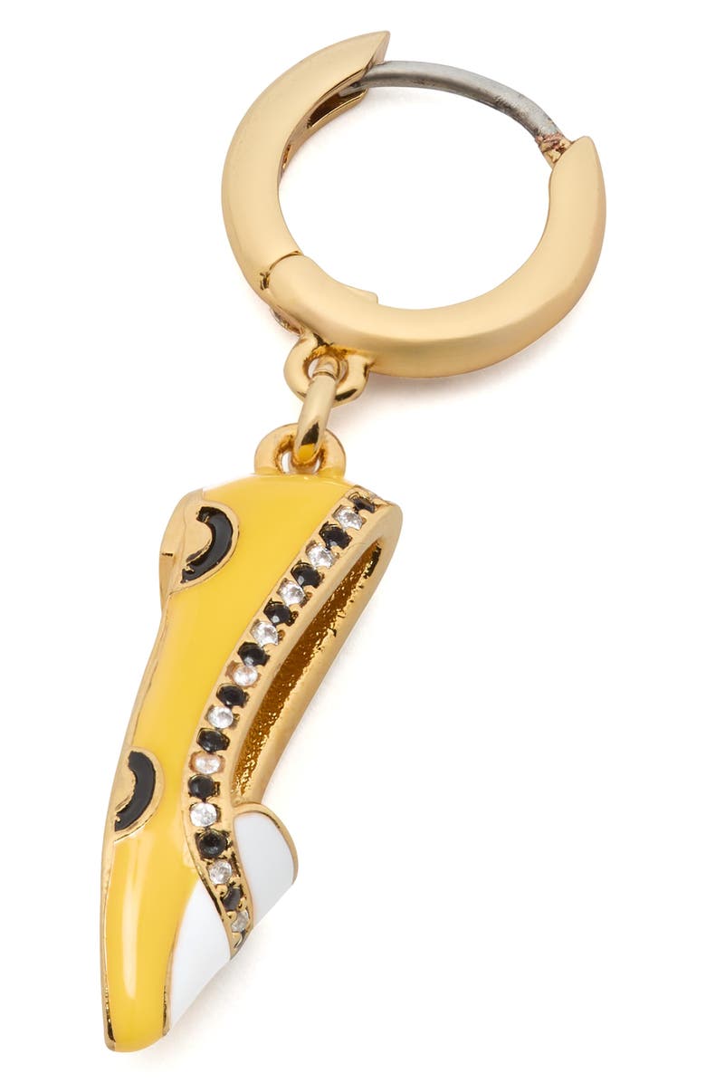 Kate Spade New York mini gogo taxi flat huggie drop earrings, Alternate, color, 