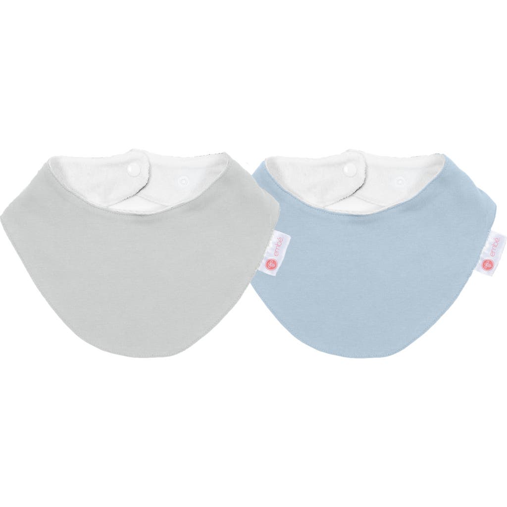 embé Baby Cottom Bandana Bib Bundle, 2-Pack in Cloud-Sky  product