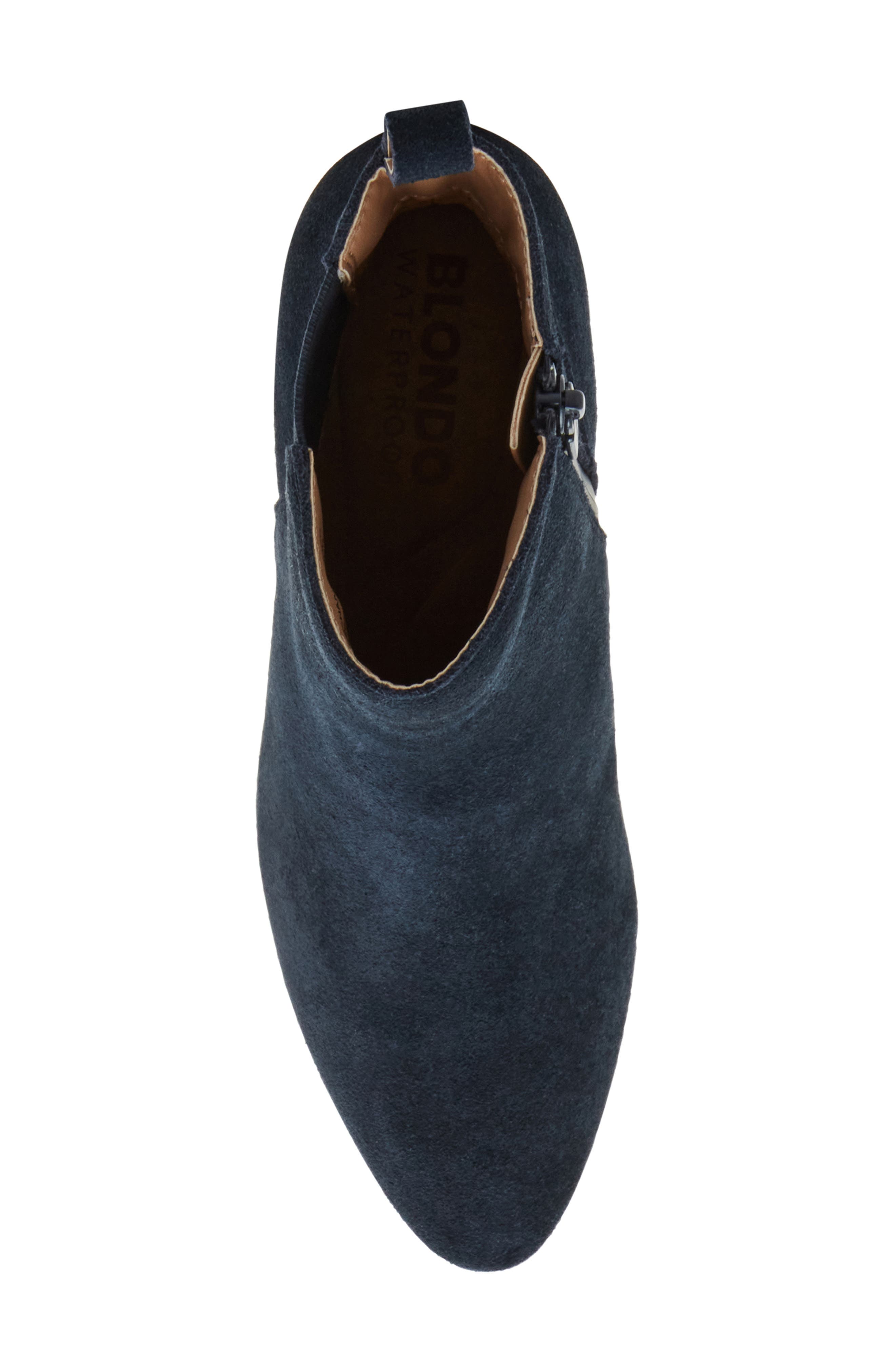 Veena Waterproof Wedge Bootie, Alternate, color, NAVY SUEDE