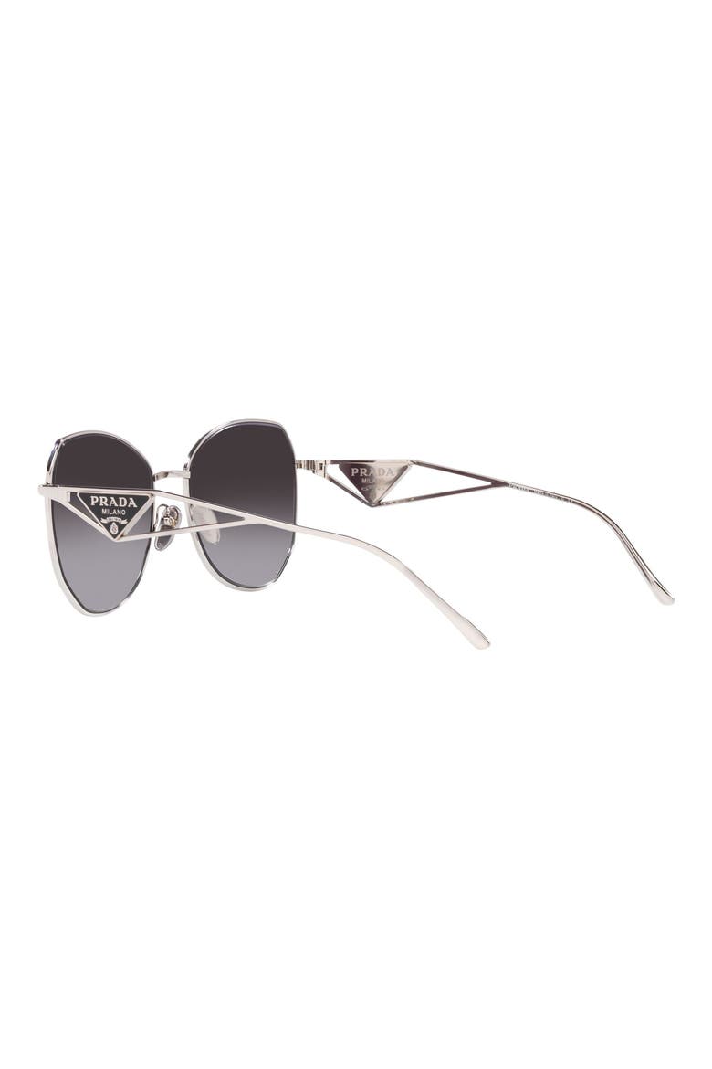 57mm Gradient Round Sunglasses, Alternate, color, GREY GRADIENT