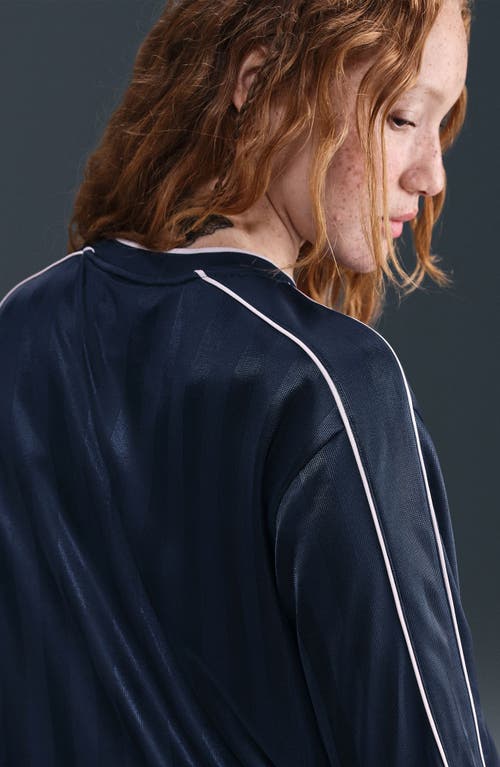 Nike Dri-fit Oversize Printed Top In Blue