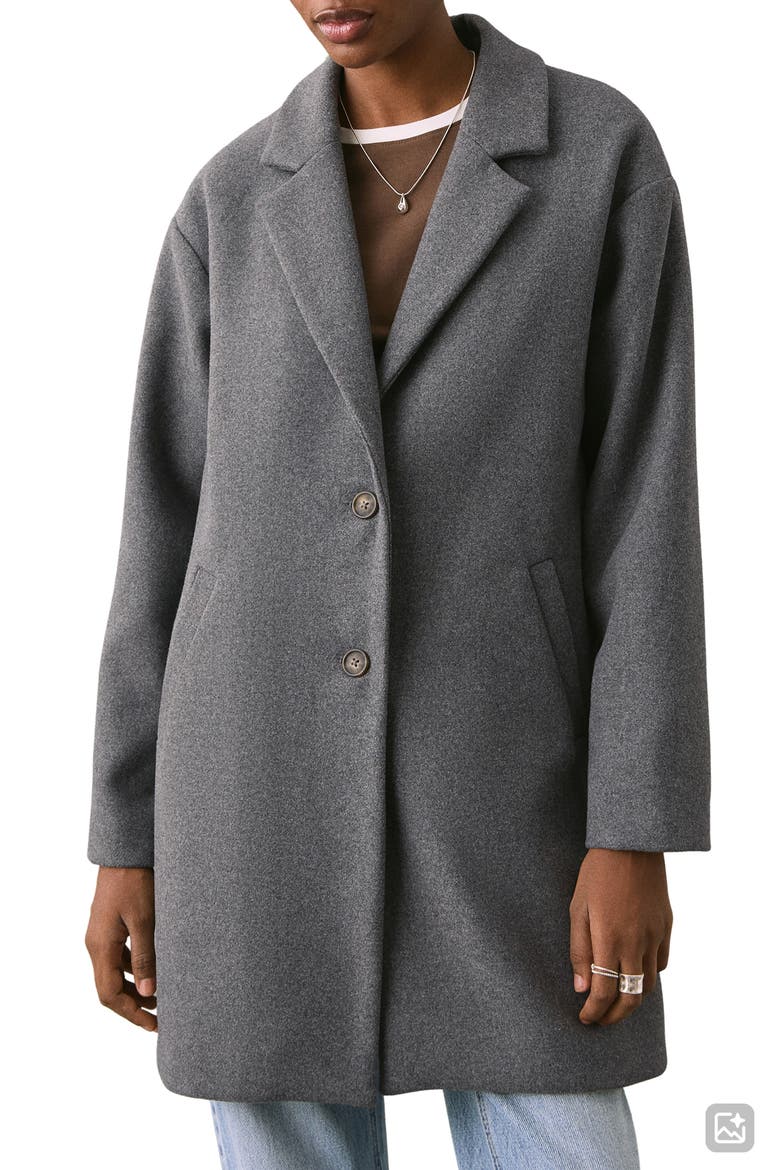 Cloth Coat, Main, color, GREY