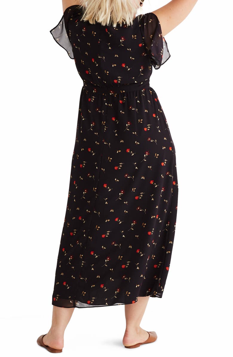 Madewell Tulip Sleeve Maxi Dress, Alternate, color, 