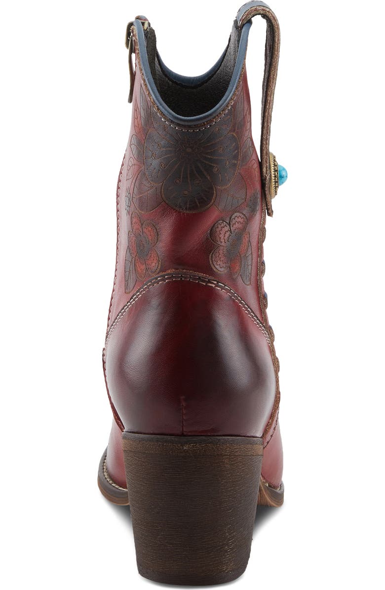 L'Artiste by Spring Step Cahoots Western Boot, Alternate, color, Dark Red Multi