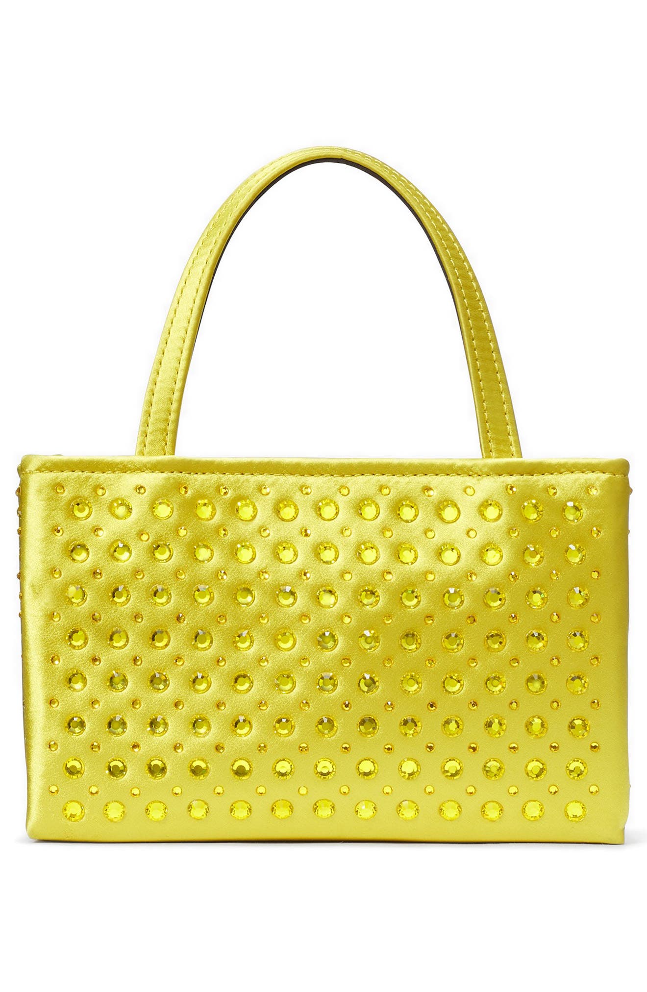 Kate Spade New York sam icon crystal embellished crossbody bag, Alternate, color, Chartreuse