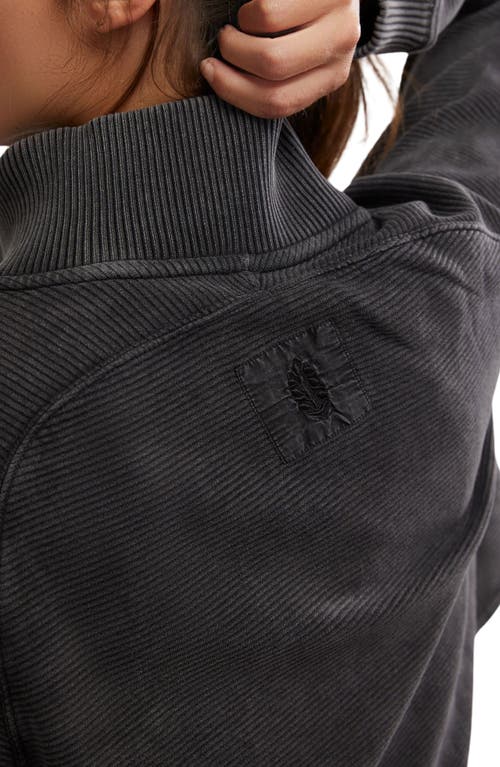 Free People Fp Movement So Fly Cotton Henley Top In Black
