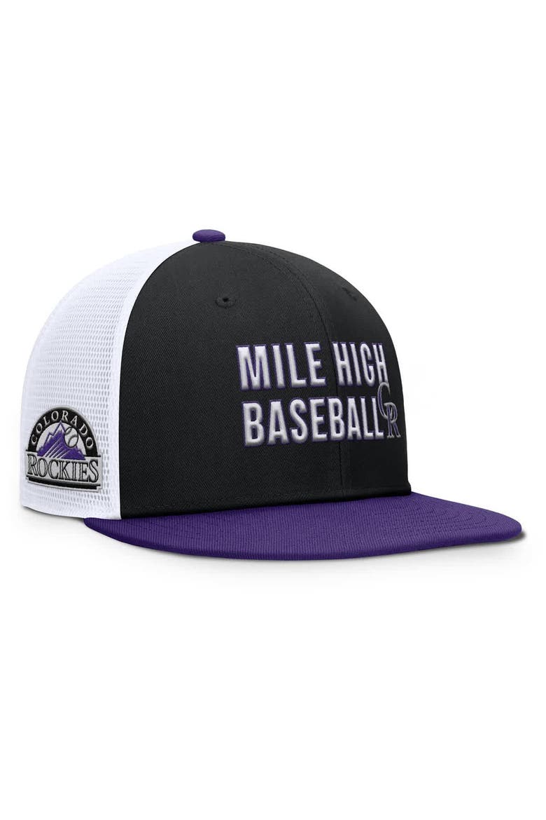 Men's Nike  Black Colorado Rockies Pro Trucker Snapback Hat, Main, color, Black