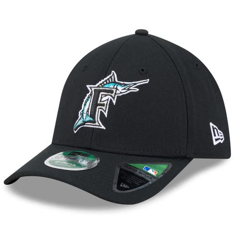 Men's New Era  Black Florida Marlins  Player Replica 39THIRTY M-Crown Flex Hat