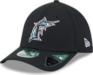 New Era Men's New Era Black Florida Marlins Player Replica 39THIRTY M-Crown Flex Hat