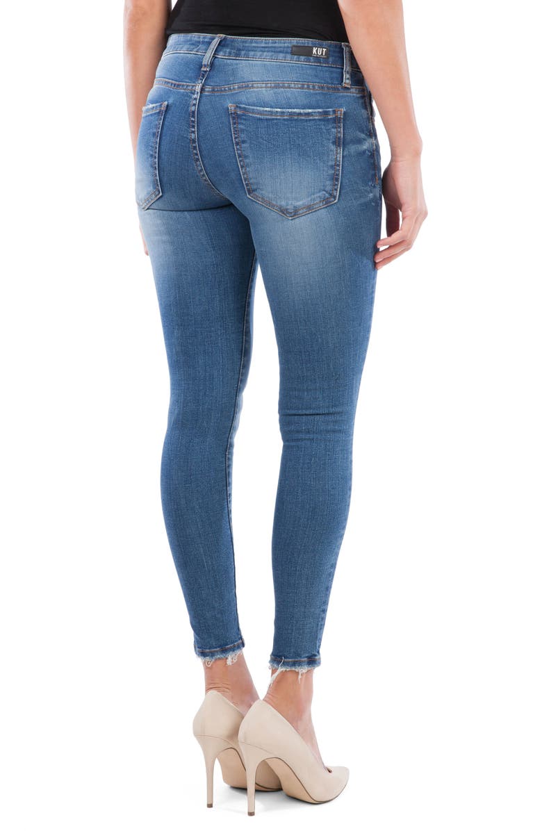 KUT from the Kloth Connie Ripped Ankle Skinny Jeans, Alternate, color, 