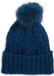 Treasure & Bond Cable Stitch Pom Beanie