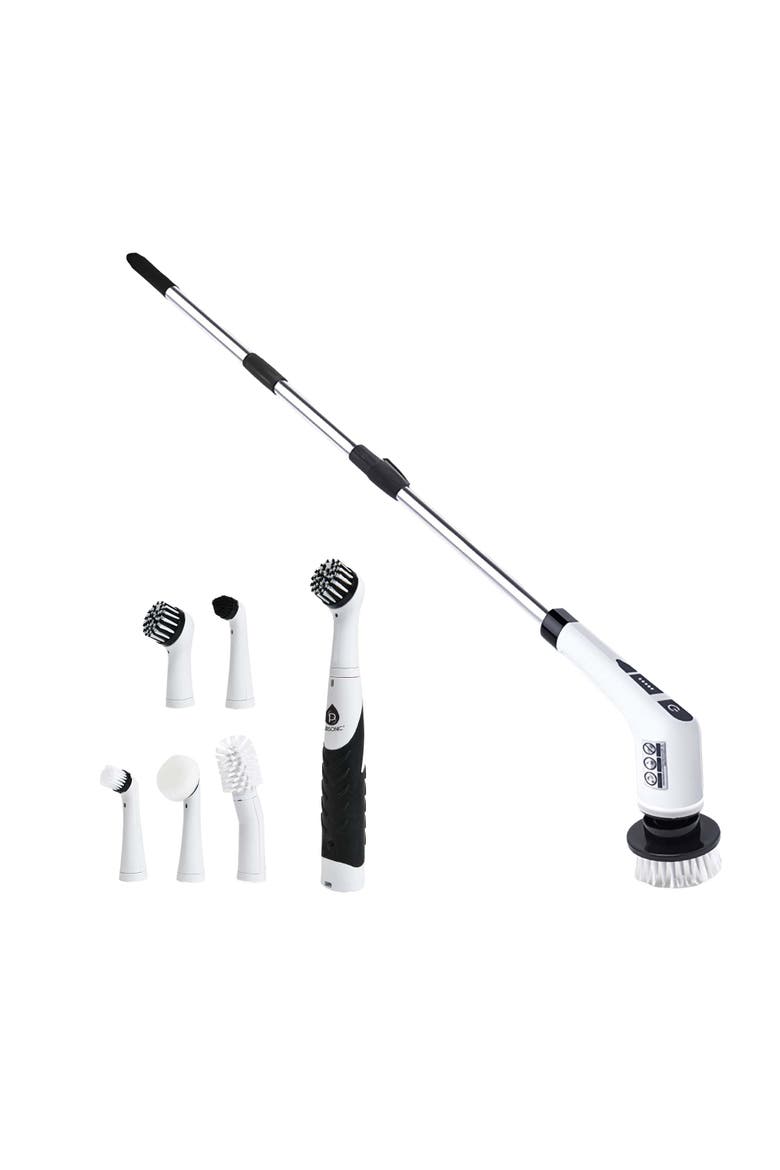 Cordless Scrubber Brushes 7-Head & 5-Head Set, Main, color, White
