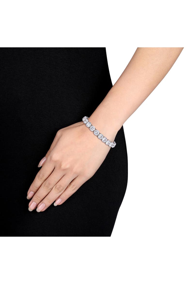 Cubic Zirconia Tennis Bracelet Sterling Silver, Alternate, color, Sterling Silver