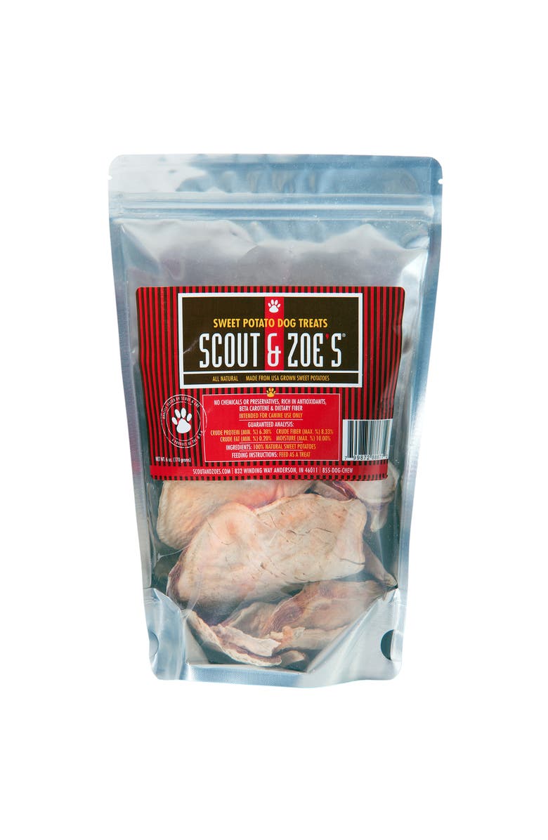 Scout & Zoe's Natural Sweet Potato, 6oz Dog & Cat Treats, Crunchy Pet Chews, Main, color, Multicolored