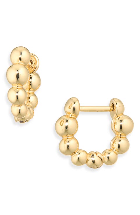 Graduated Bauble Huggie Hoop Earrings.