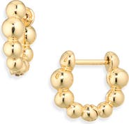 Madewell Graduated Bauble Huggie Hoop Earrings.