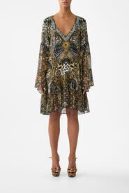 Camilla A-Line Gathered Panel Dress