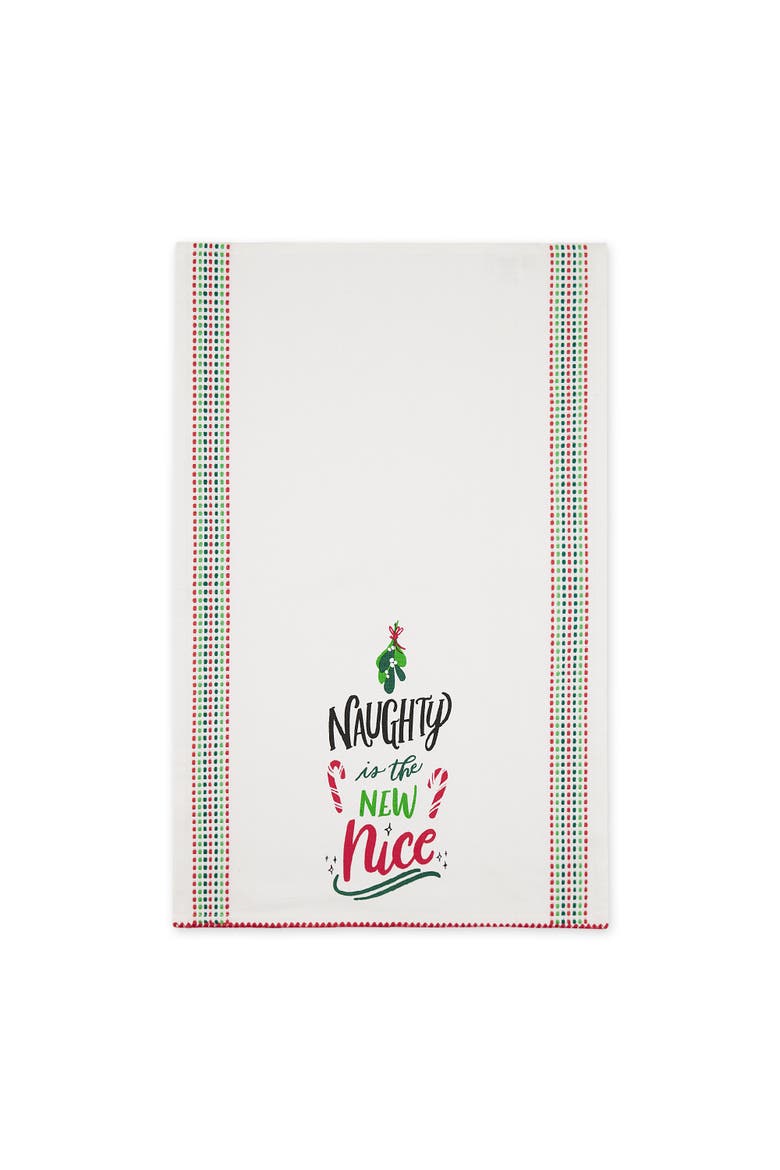 Asst Naughty Nice Printed Dishtowel Set/2, Alternate, color, Naughty Nice
