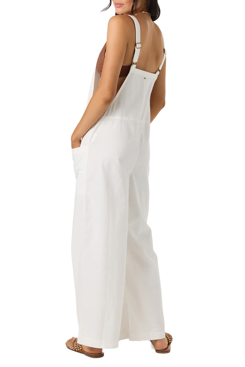 Summerlin 2 Cotton & Linen Overalls, Alternate, color, WHITE