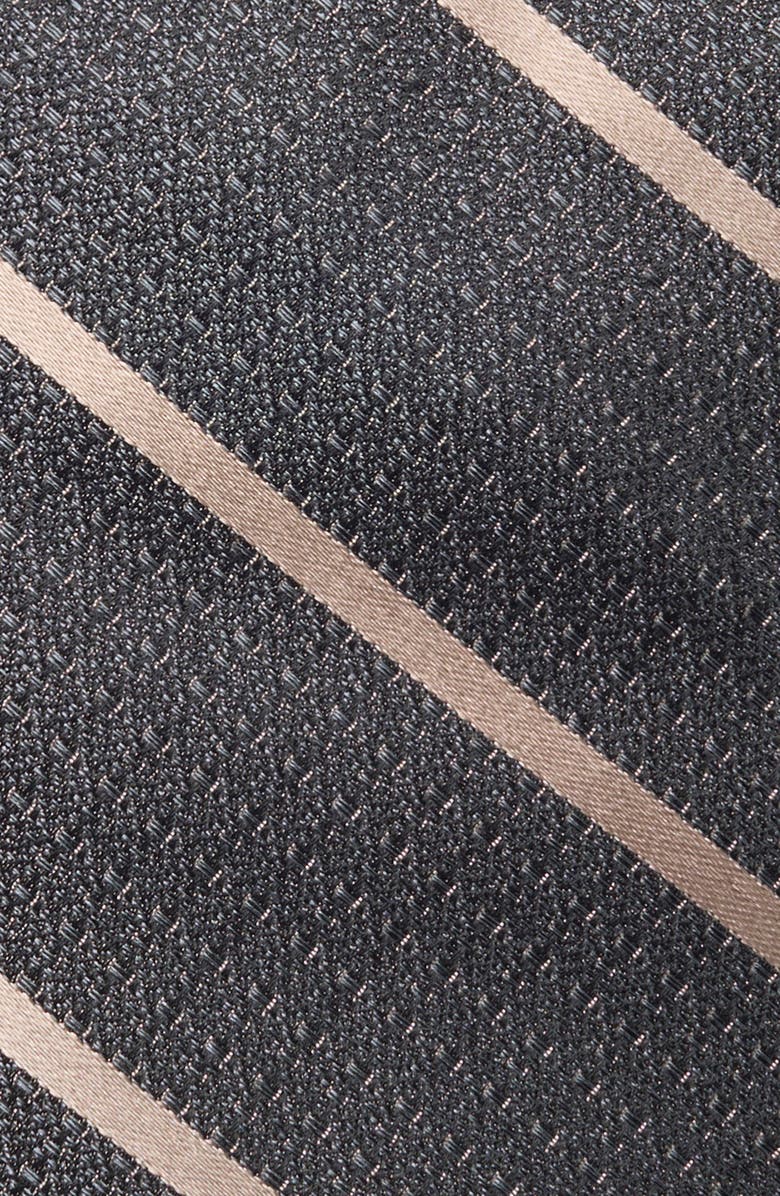 Nordstrom Taylor Stripe Silk Tie, Alternate, color, Black