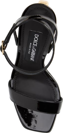 Dolce&Gabbana Logo Heel Ankle Strap Sandal (Women) | Nordstrom