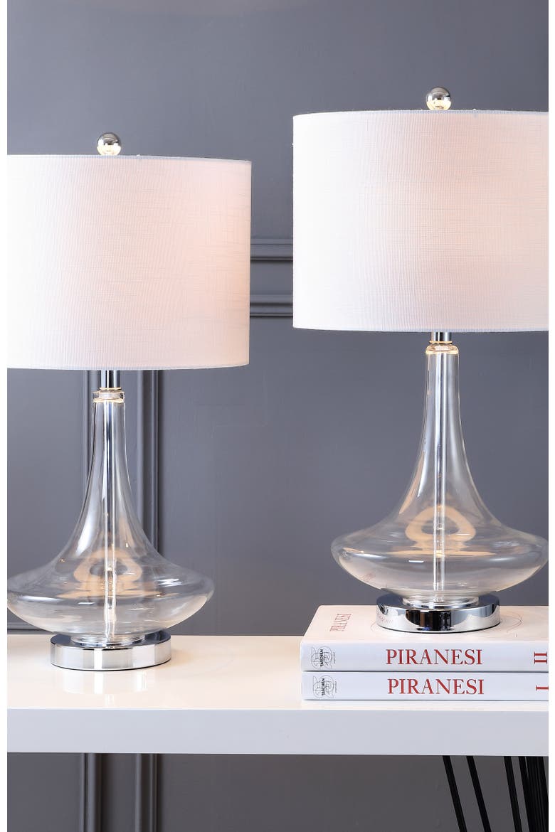 Cecile 25.5" Glass Teardrop LED Table Lamp, Alternate, color, Clear