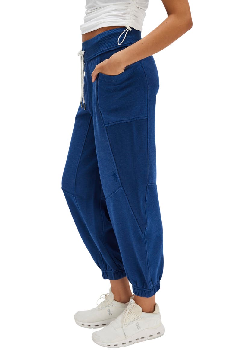 Free People Making It Jogger Pants, Alternate, color, Black Grape