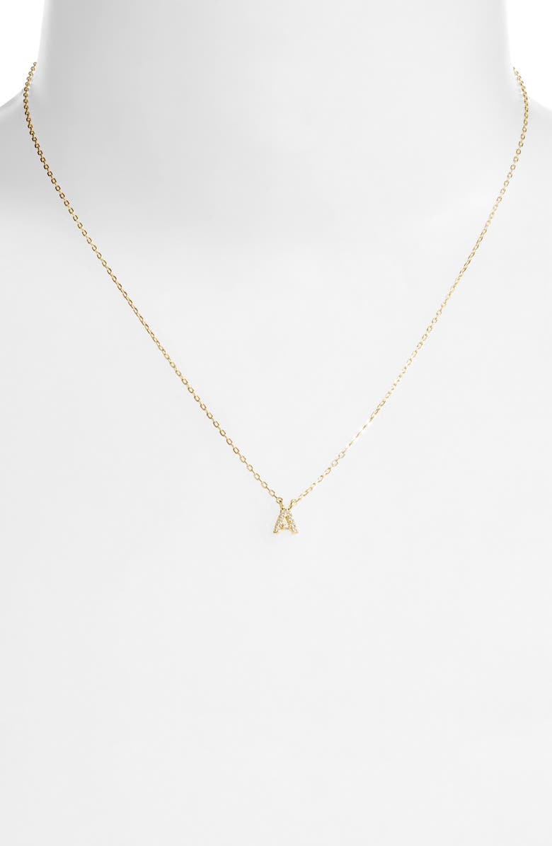 Melinda Maria Pavé Itty Bitty Initial Pendant, Alternate, color, 