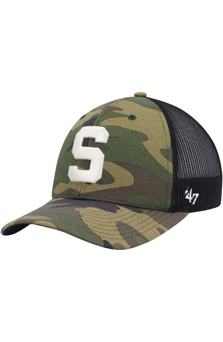 '47 Men's '47 Camo/Black Michigan State Spartans Team Logo Trucker Snapback Hat, Main, color, Camo