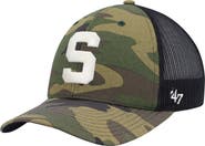 '47 Men's '47 Camo/Black Michigan State Spartans Team Logo Trucker Snapback Hat