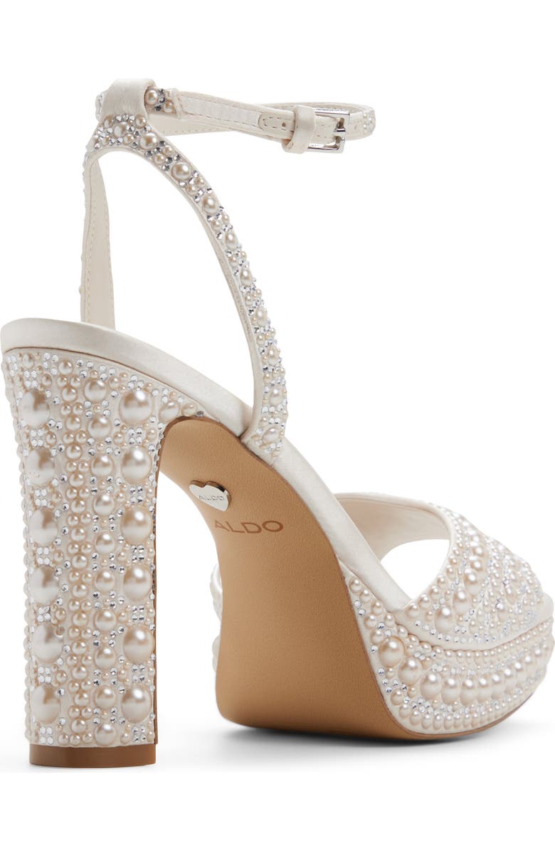 ALDO Chicgleam Ankle Strap Platform Sandal, Alternate, color, Other White