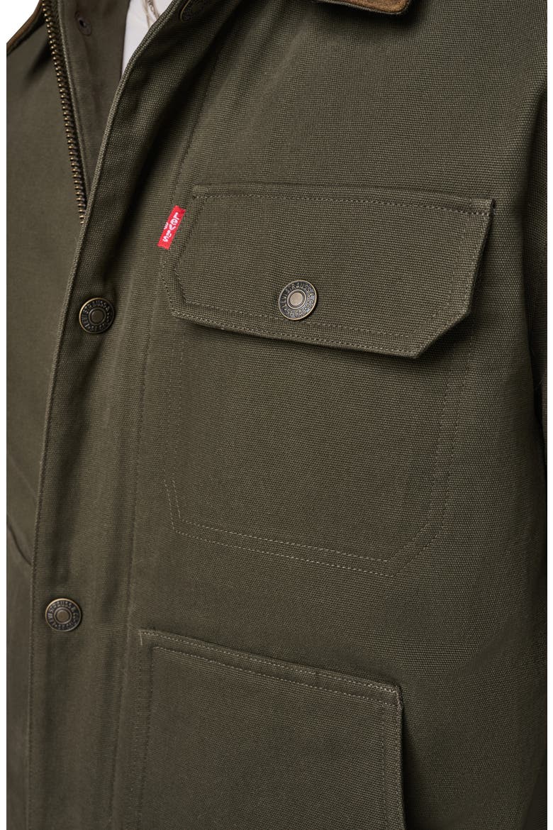 Cotton Canvas Zip Jacket, Alternate, color, OLIVE