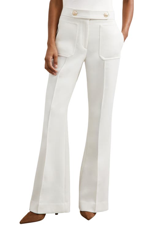 Lily Button Tab Flare Leg Pants