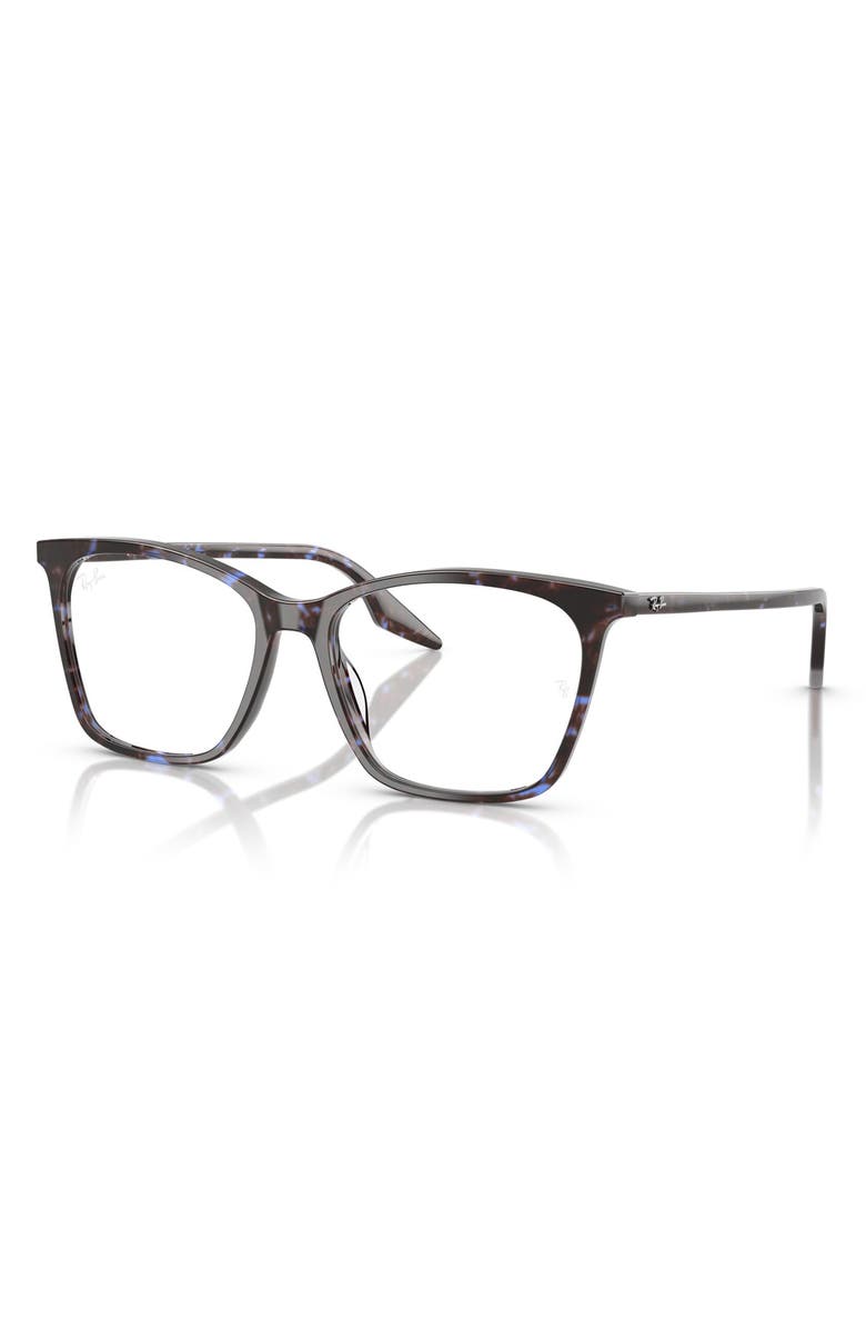 Ray-Ban 54mm Cat Eye Optical Glasses, Alternate, color, Blue Havana