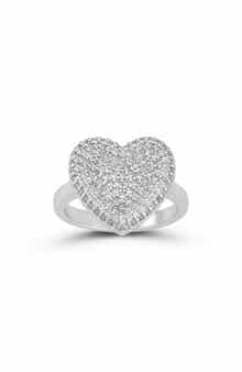 SPHERA MILANO Pavé Cubic Zirconia Heart Ring