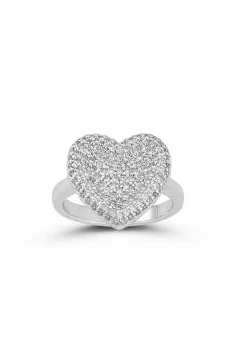 SPHERA MILANO Pavé Cubic Zirconia Heart Ring