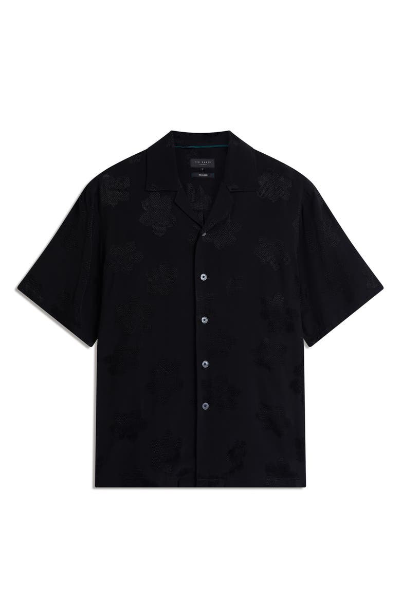Ted Baker Thovan Floral Jacquard Camp Shirt, Alternate, color, 