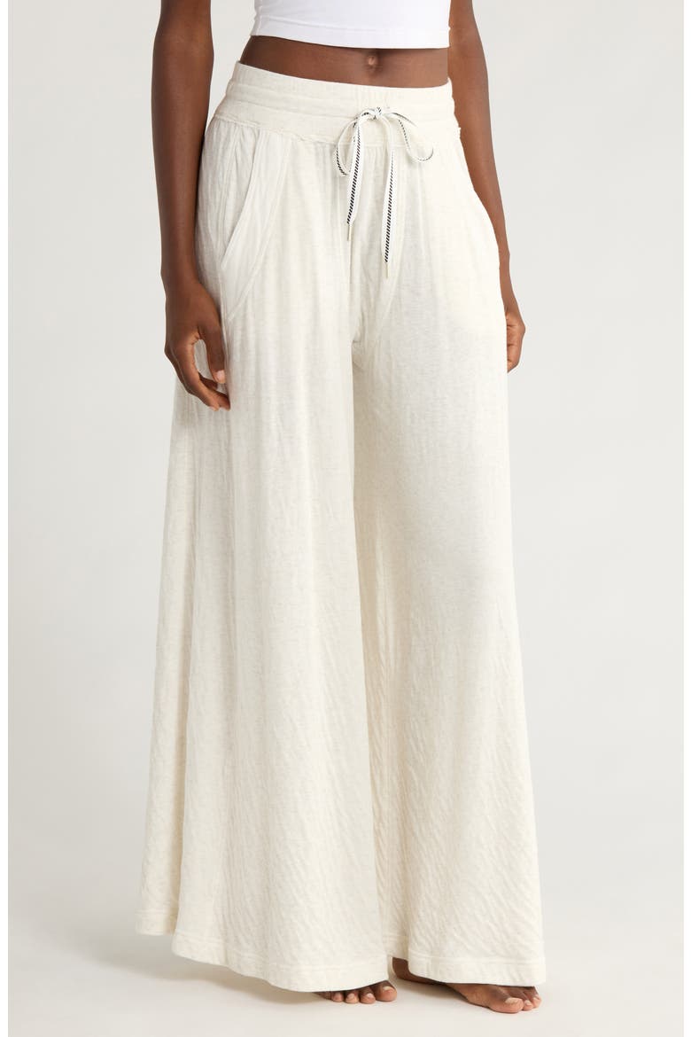 Intimately FP Wait a Minute Wide Leg Pants, Alternate, color, OATMEAL HEATHER COMBO