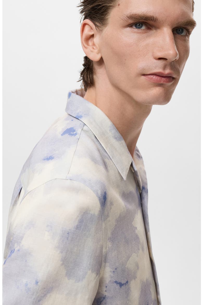Printed Bowling Shirt, Alternate, color, LIGHT/ PASTEL GREY