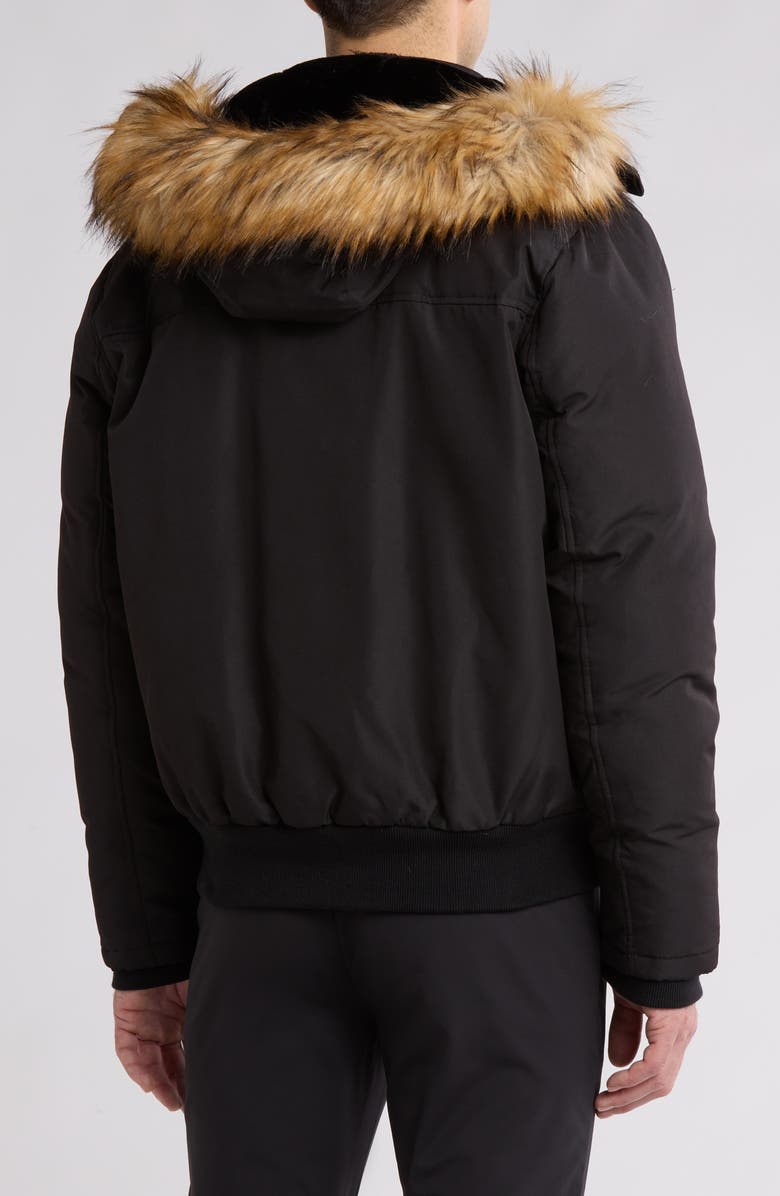 TOBOGGAN CANADA Faux Fur Trim Bomber Jacket, Alternate, color, Black/Raccoon