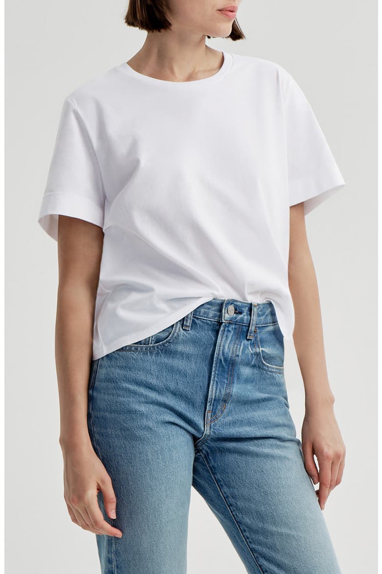 Kari Cotton T-Shirt, Alternate, color, WHITE