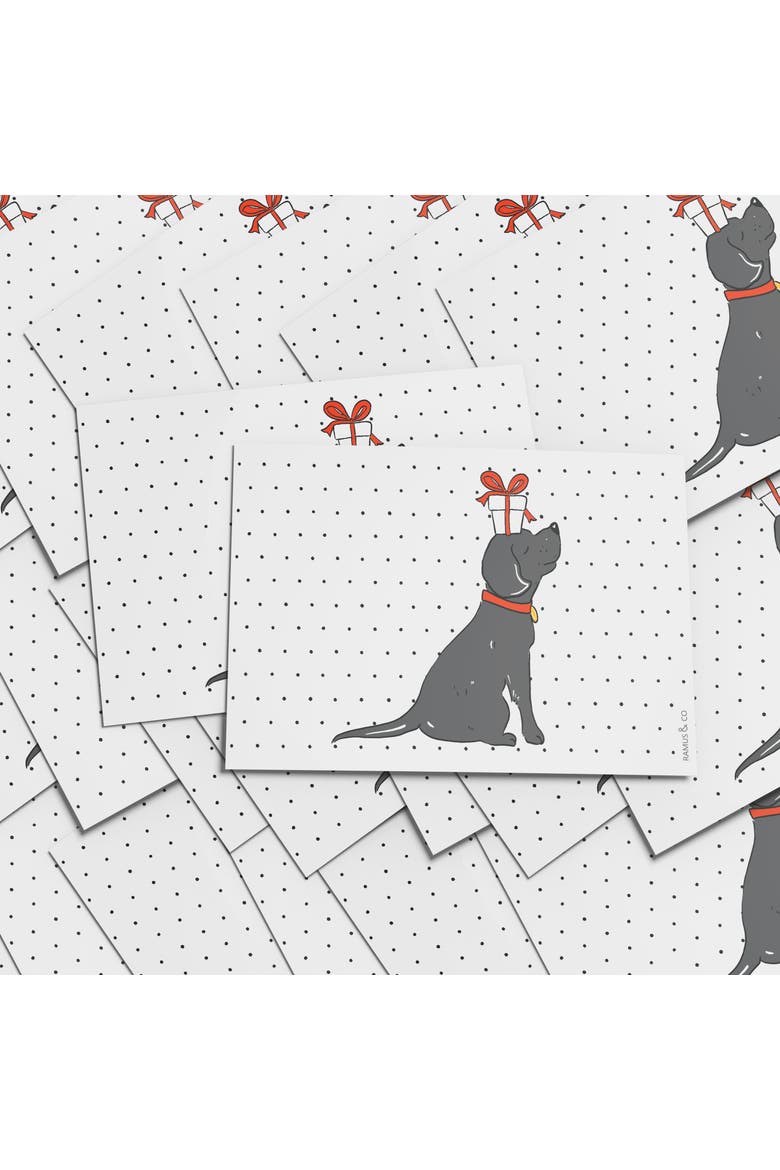 Gift/Birthday Postcard 20-Pack "Black Lab Present", Alternate, color, Multi-Pack