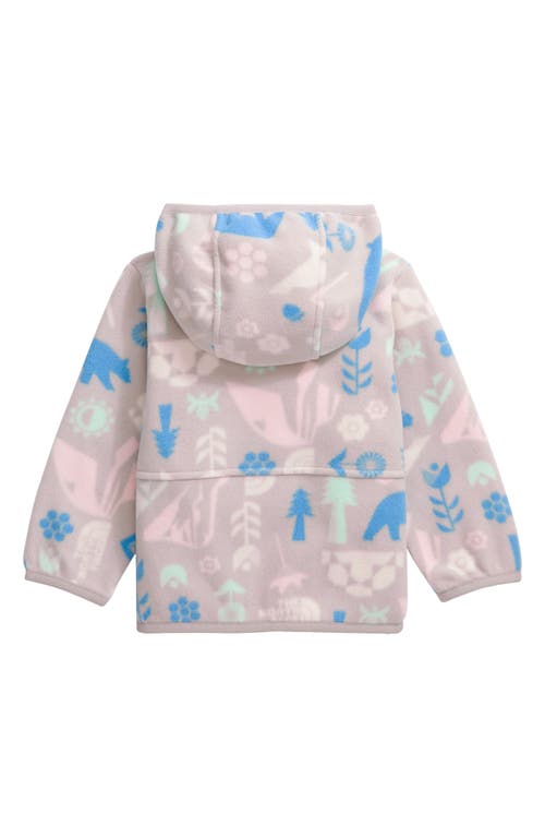 Shop The North Face Kids' Glacier Zip Hoodie In Moonstone Grey Multi Pitch