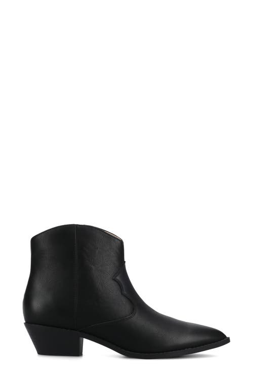 Journee Collection Taliah Western Ankle Boot In Black